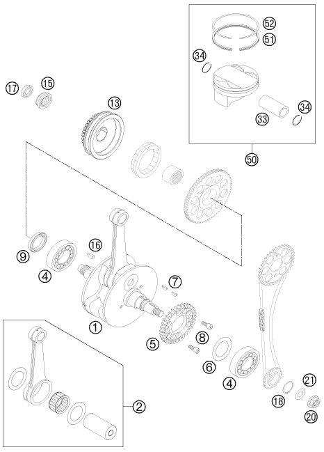 Náhled schématu CRANKSHAFT, PISTON