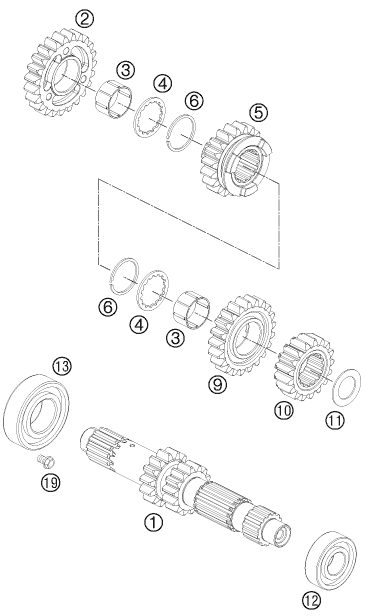 Náhled schématu TRANSMISSION I - MAIN SHAFT