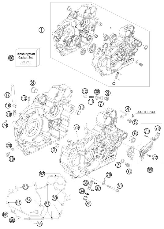 Náhled schématu ENGINE CASE