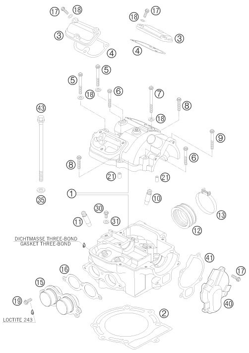 Náhled schématu CYLINDER HEAD