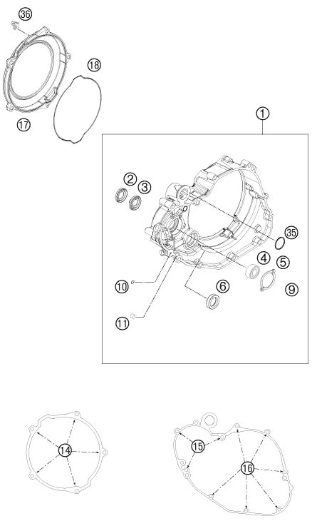 Náhled schématu CLUTCH COVER