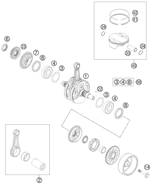 Náhled schématu CRANKSHAFT, PISTON