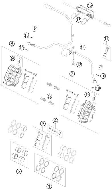 Náhled schématu FRONT BRAKE CALIPER