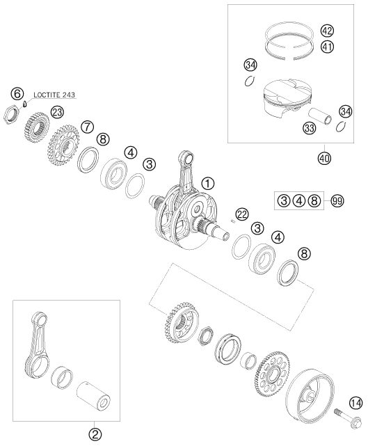 Náhled schématu CRANKSHAFT, PISTON