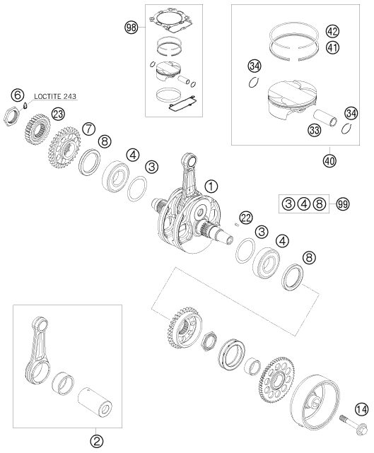 Náhled schématu CRANKSHAFT, PISTON
