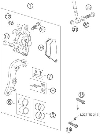 Náhled schématu FRONT BRAKE CALIPER