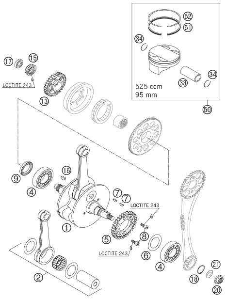 Náhled schématu CRANKSHAFT, PISTON