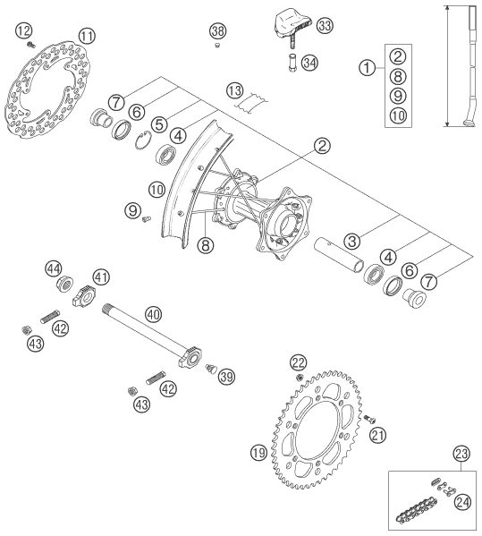 Náhled schématu REAR WHEEL