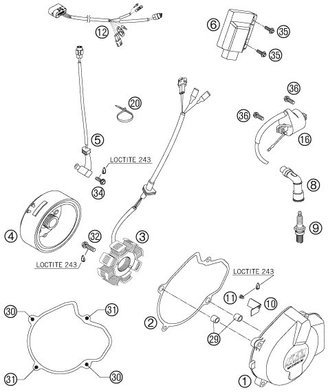 Náhled schématu IGNITION SYSTEM