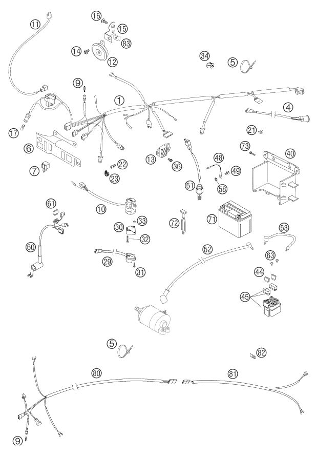 Náhled schématu WIRING HARNESS
