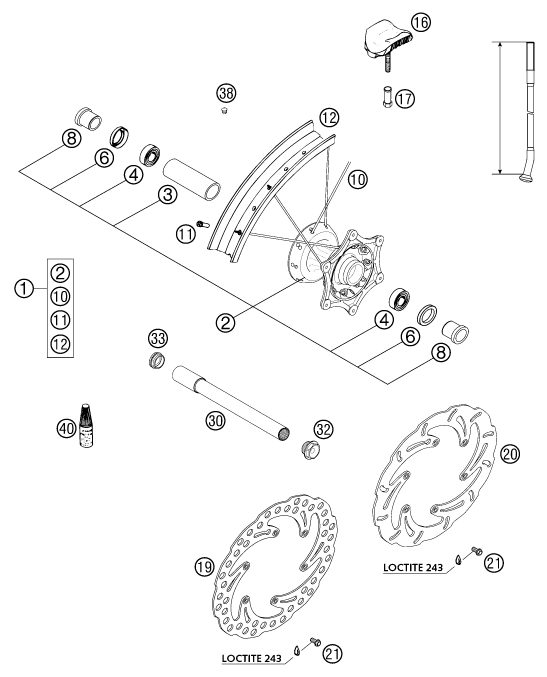 Náhled schématu FRONT WHEEL