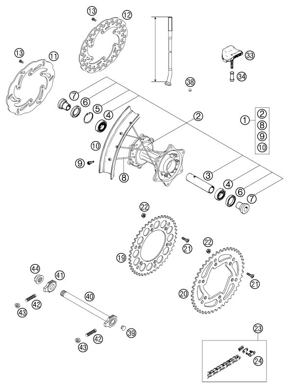 Náhled schématu REAR WHEEL