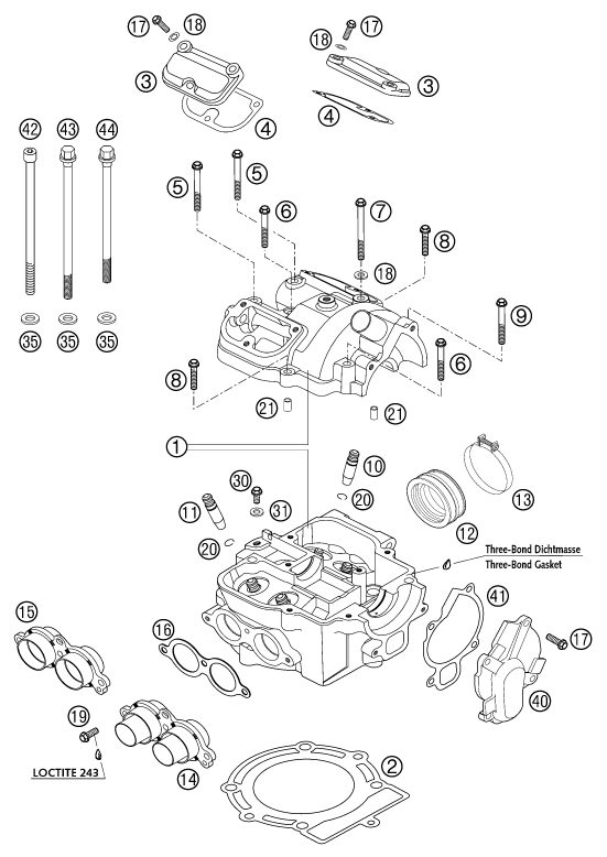 Náhled schématu CYLINDER HEAD