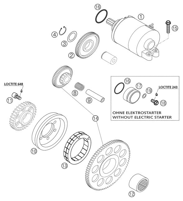 Náhled schématu ELECTRIC STARTER