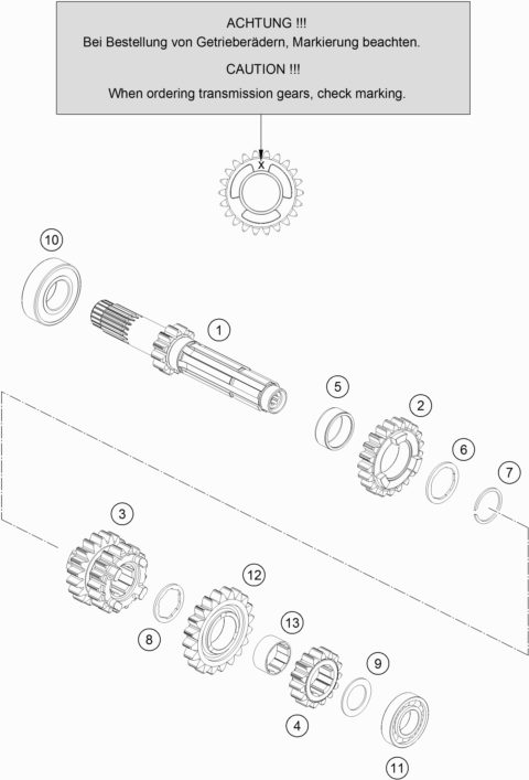 Náhled schématu TRANSMISSION I - MAIN SHAFT