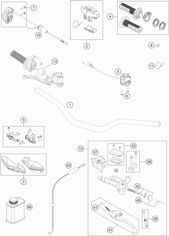Náhled schématu HANDLEBAR, CONTROLS