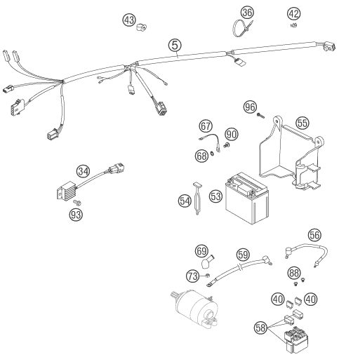 Náhled schématu WIRING HARNESS