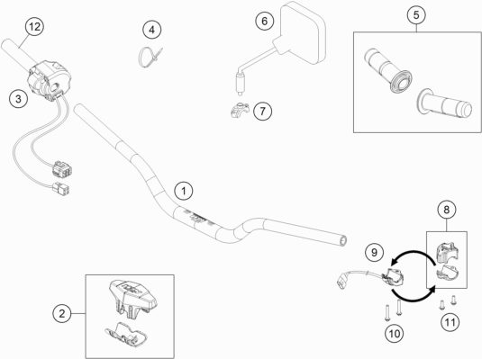 Náhled schématu HANDLEBAR, CONTROLS