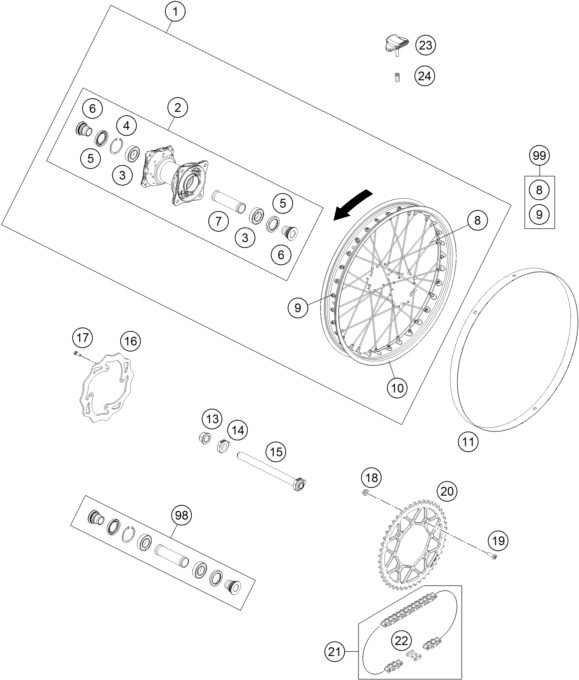 Náhled schématu REAR WHEEL