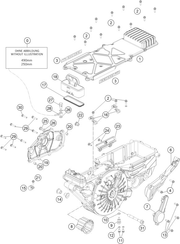 Náhled schématu ENGINE CASE