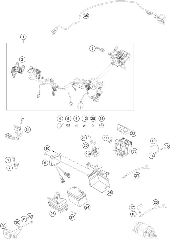 Náhled schématu WIRING HARNESS