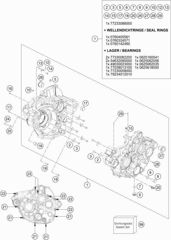 Náhled schématu ENGINE CASE