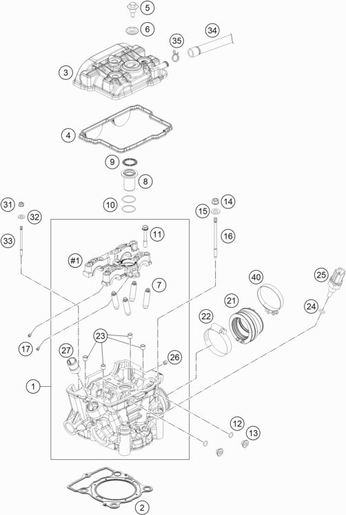 Náhled schématu CYLINDER HEAD