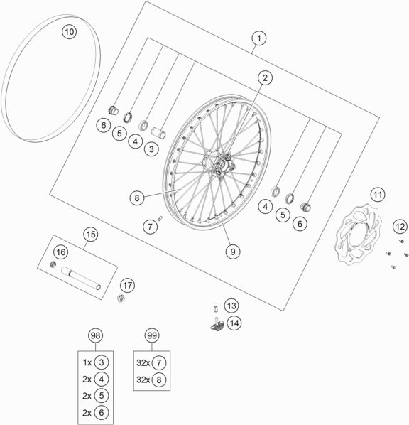 Náhled schématu FRONT WHEEL