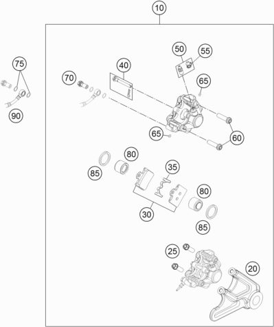 Náhled schématu REAR BRAKE CALIPER
