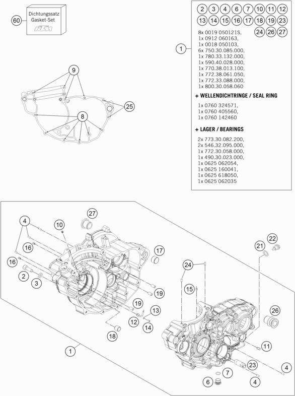 Náhled schématu ENGINE CASE