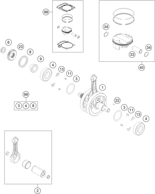 Náhled schématu CRANKSHAFT, PISTON