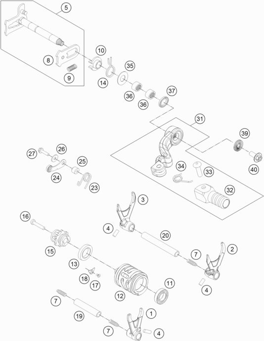 Náhled schématu SHIFTING MECHANISM