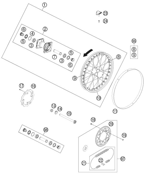 Náhled schématu REAR WHEEL