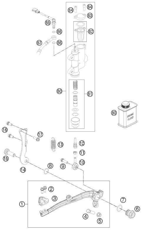Náhled schématu REAR BRAKE CONTROL