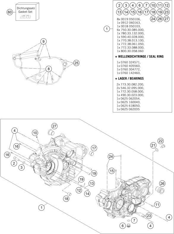 Náhled schématu ENGINE CASE