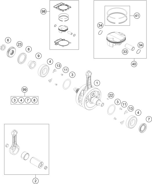 Náhled schématu CRANKSHAFT, PISTON