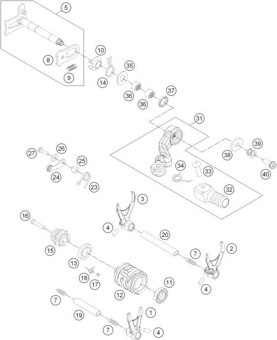 Náhled schématu SHIFTING MECHANISM