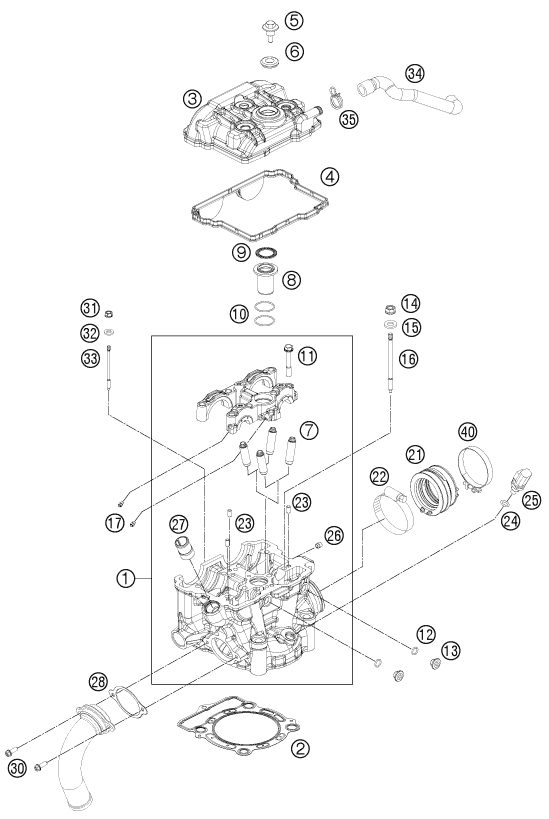 Náhled schématu CYLINDER HEAD