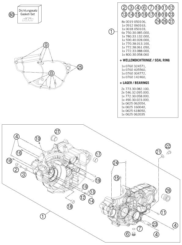 Náhled schématu ENGINE CASE