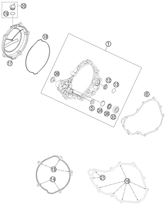 Náhled schématu CLUTCH COVER