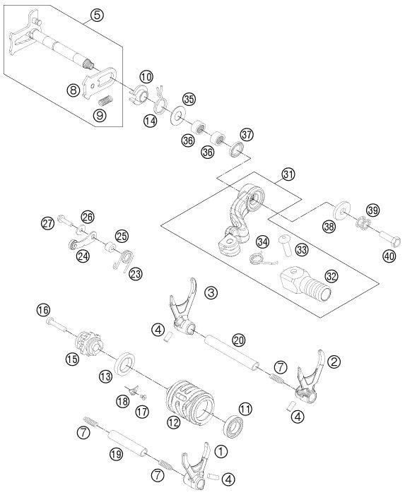 Náhled schématu SHIFTING MECHANISM