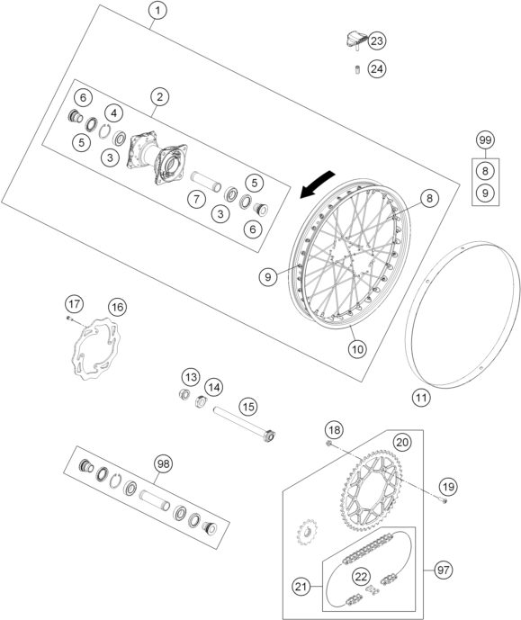 Náhled schématu REAR WHEEL