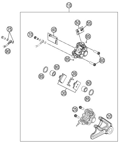 Náhled schématu REAR BRAKE CALIPER