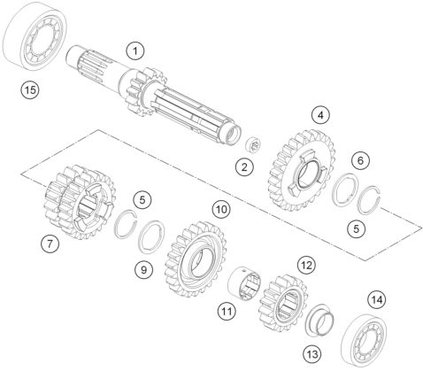 Náhled schématu TRANSMISSION I - MAIN SHAFT