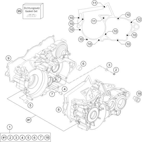 Náhled schématu ENGINE CASE