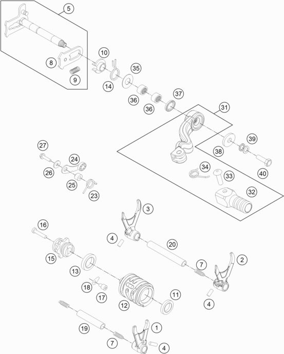 Náhled schématu SHIFTING MECHANISM