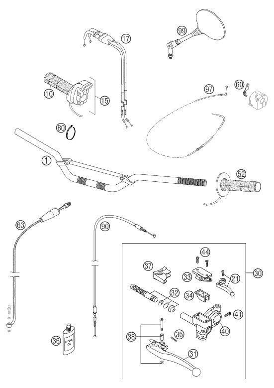 Náhled schématu HANDLEBAR, CONTROLS