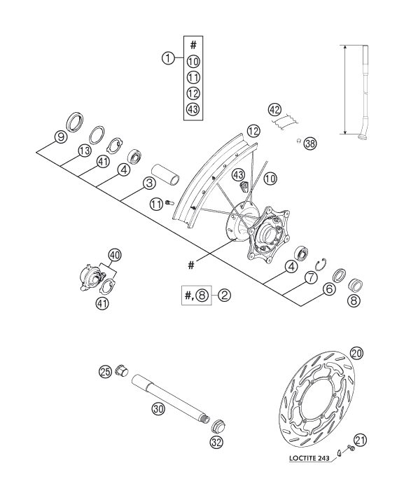 Náhled schématu FRONT WHEEL