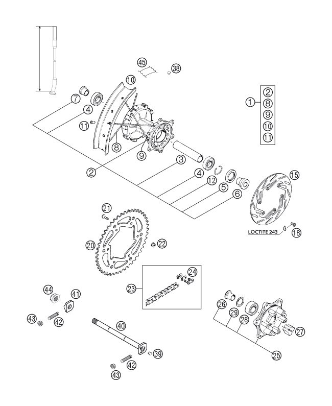 Náhled schématu REAR WHEEL