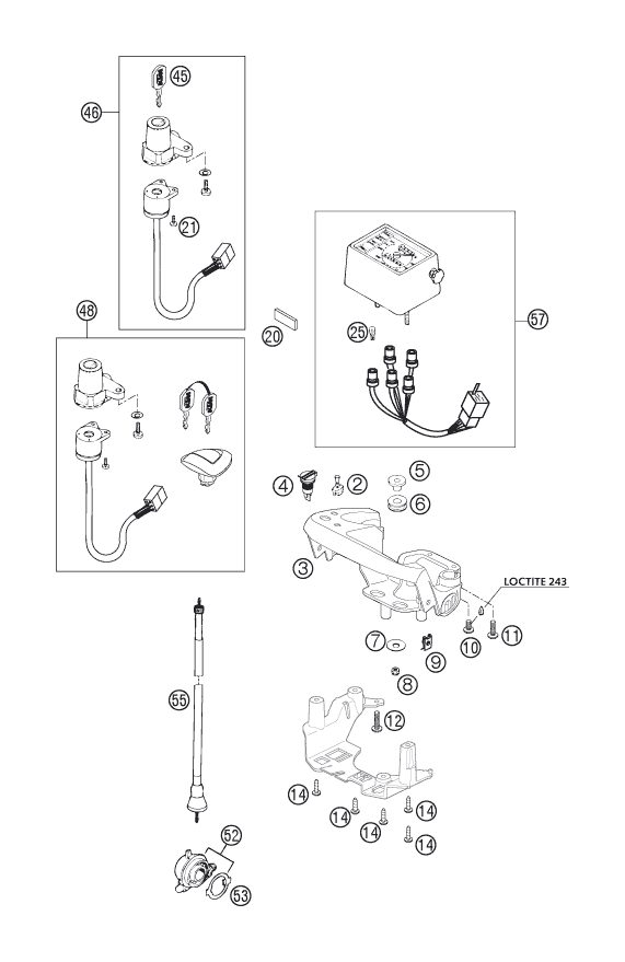 Náhled schématu INSTRUMENTS / LOCK SYSTEM